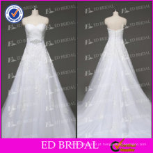 ED Bridal Real Photo A-Line Sweetheart Vintage Beading White Lace Wedding Dress